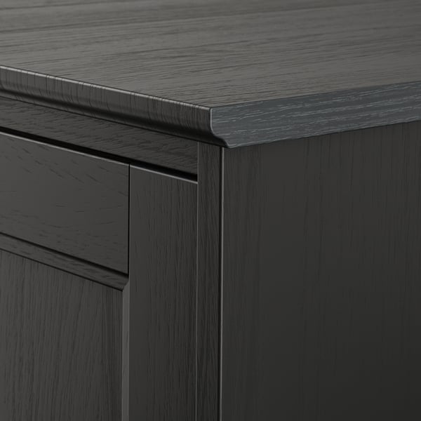 FÅGELFJÄLLET Armario+ 2 puertas, negro efecto de roble, 32 1/4x23 5/8x76 3/8 "