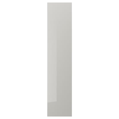 FARDAL Puerta, alto brillo gris claro, 19 1/2x90 3/8 "