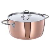 FINMAT Olla con tapa, cobre/acero inoxidable, 5 qt