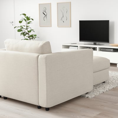 FINNALA Chaise longue, Gunnared beige