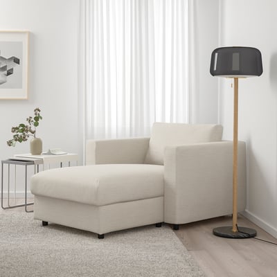 FINNALA Chaise longue, Gunnared beige