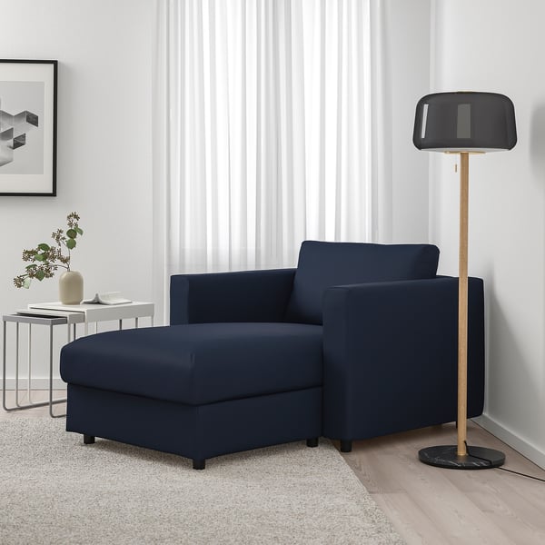 FINNALA Chaise longue, Orrsta negro-azul