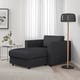 FINNALA Chaise longue, Tallmyra negro/gris