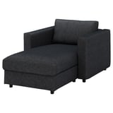 FINNALA Chaise longue, Tallmyra negro/gris
