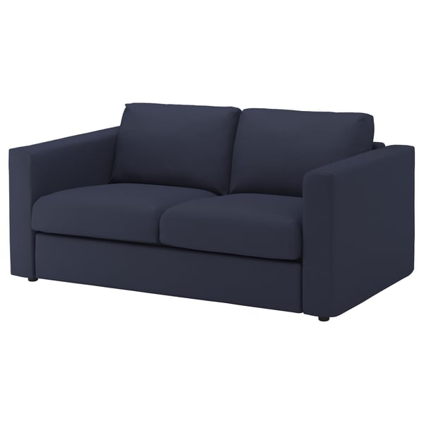 FINNALA Funda para sofá de 2 plazas, Orrsta negro-azul