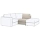 FINNALA Módulo seccional, 1 plaza, Gunnared beige