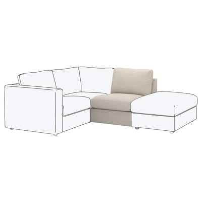 FINNALA Módulo seccional, 1 plaza, Gunnared beige