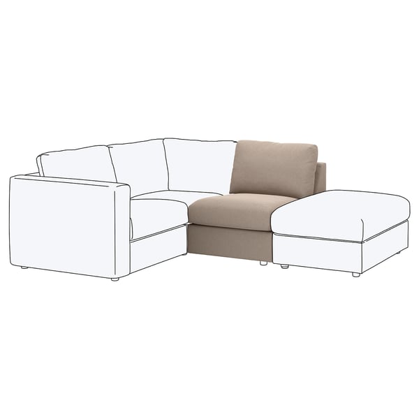 FINNALA Módulo seccional, 1 plaza, Tallmyra beige