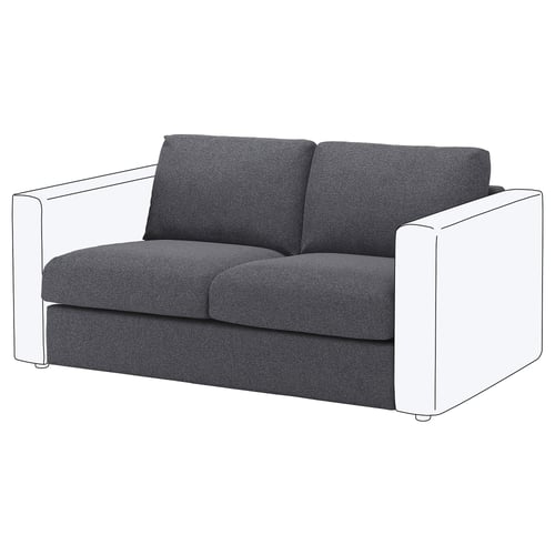 FINNALA Módulo seccional, 2 plazas, Gunnared gris intermedio