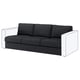 FINNALA Módulo seccional, 3 plazas, Tallmyra negro/gris