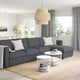 FINNALA Módulo seccional, 4 plazas, +chaise longue/Gunnared gris intermedio