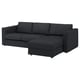 FINNALA Módulo seccional, 4 plazas, Tallmyra negro/gris
