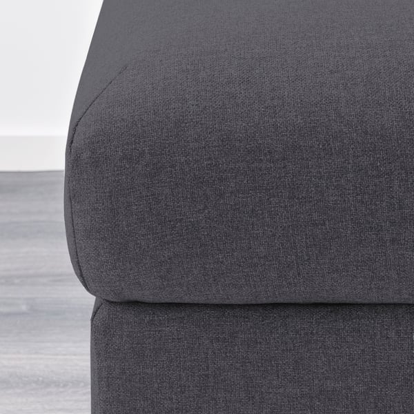 FINNALA Reposapiés+almacenamiento, Gunnared gris intermedio