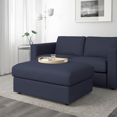 FINNALA Reposapiés+almacenamiento, Orrsta negro-azul