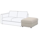 FINNALA Reposapiés con almacenaje, Gunnared beige