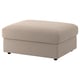 FINNALA Reposapiés con almacenaje, Tallmyra beige