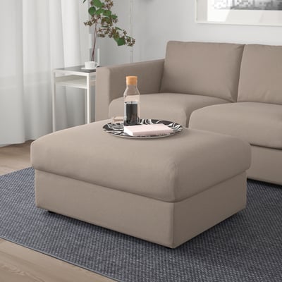 FINNALA Reposapiés con almacenaje, Tallmyra beige