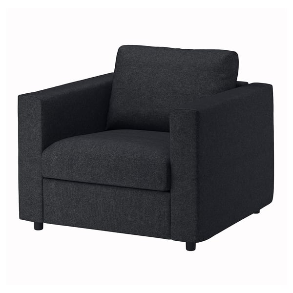 FINNALA Sillón, Tallmyra negro/gris