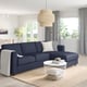 FINNALA Sofá cama+chaise longue, Orrsta negro-azul