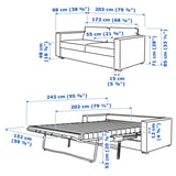 FINNALA Sofá cama, Gunnared gris intermedio