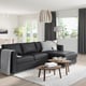 FINNALA Sofá, +chaise longue/Grann/Bomstad negro
