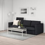 FINNALA Sofá, con reposacabezas/Tallmyra negro/gris