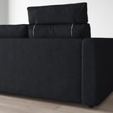 FINNALA Sofá, con reposacabezas/Tallmyra negro/gris