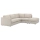 FINNALA Sofá esquinero, 4 plazas, con extremo abierto/Gunnared beige