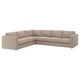 FINNALA Sofá esquinero, 5 plazas, Tallmyra beige