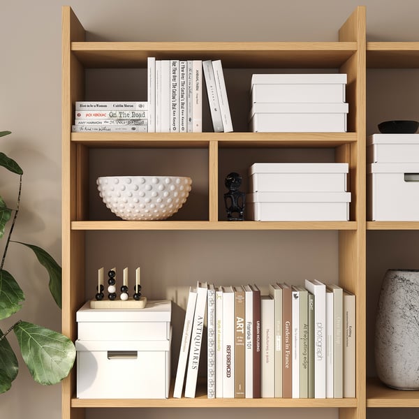 FJÄDERHARV Caja de almacenamiento+tapa, blanco, 9 ¾x13 ¾x3 ¼ "