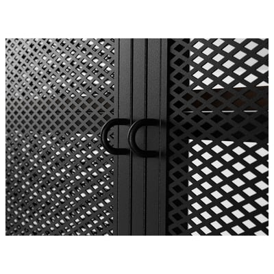 FJÄLLBO Combinación de almacenaje para TV, negro, 98 3/8x14 1/8x37 3/8 "