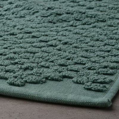 FJÄLLKATTFOT Alfombra de baño, turquesa, 20x31 "