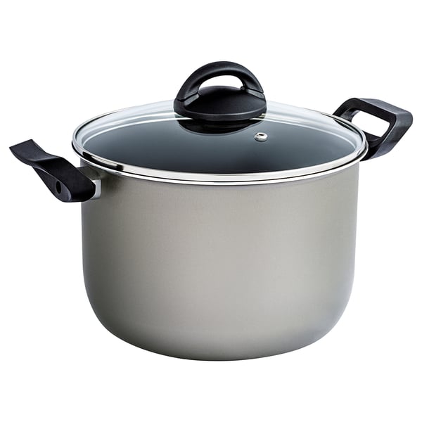 FJÄRSING Cazuela con tapa, gris, 9 "