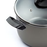 FJÄRSING Cazuela con tapa, gris, 9 "