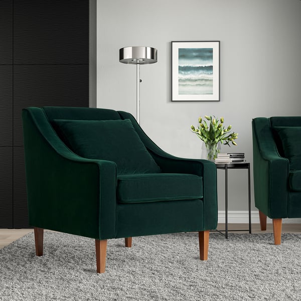 FLINSHULT Sillón, Djuparp verde oscuro