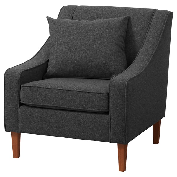 FLINSHULT Sillón, Gunnared gris oscuro