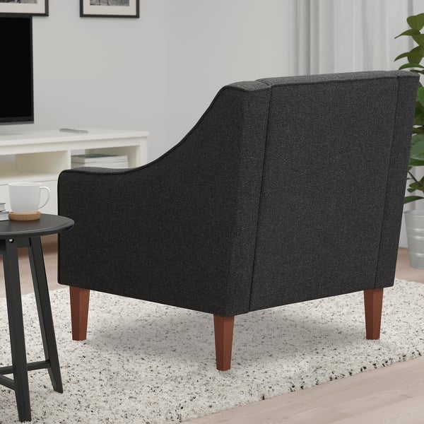 FLINSHULT Sillón, Gunnared gris oscuro