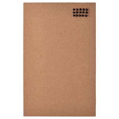 FLÖNSA Tablero de notas con tachuelas, corcho, 20 ½x13 "