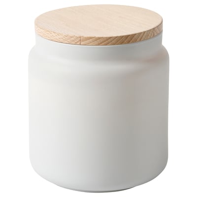 FRAMFÄRD Vela arom/recipiente+tapa/2 mechas, ropa limpia/vidrio esmerilado blanco, 70 hr