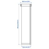 FRIDANS Persiana enrollable opaca, blanco, 23x76 ¾ "