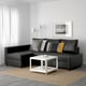 FRIHETEN Sofá cama esquinero+almacenamiento, Bomstad negro