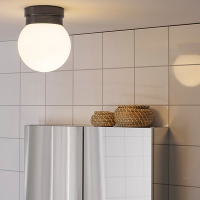 FRIHULT Lámpara de techo/aplique, negro