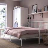 FYRESDAL Estructura de diván, blanco, Tamaño twin