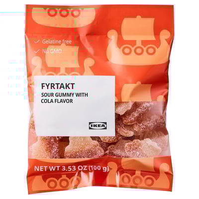 FYRTAKT Caramelo gelatina agria, sabor a cola, 0 lb