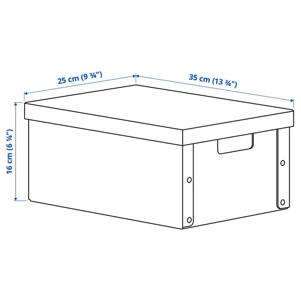 GÄRDESGÅRD Caja de almacenamiento+tapa, natural, 9 ¾x13 ¾x6 ¼ "
