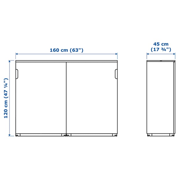 Archivador IKEA Galant - Negro, 3 Cajones (51x120cm)