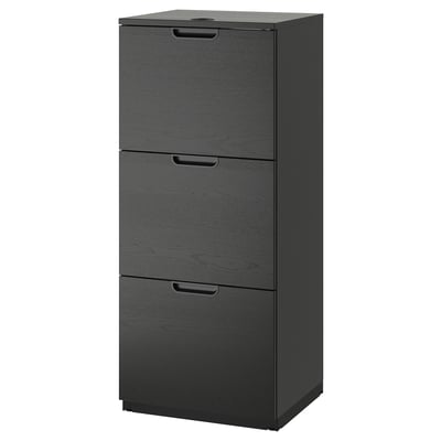 GALANT Gabinete para carpetas, chapa fresno teñida en negro, 20 1/8x47 1/4 "