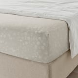 GINSTFÄLTMAL Juego de sábanas, beige/blanco, Tamaño twin