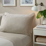 GINSTFÄLTMAL Juego de sábanas, beige/blanco, Tamaño full/doble