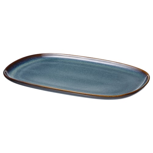 GLADELIG Plato, azul, 12x7 ½ "